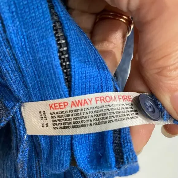 Daily Practice Blue Two Tone Crop Jacket Sz S - Picture 9 of 15